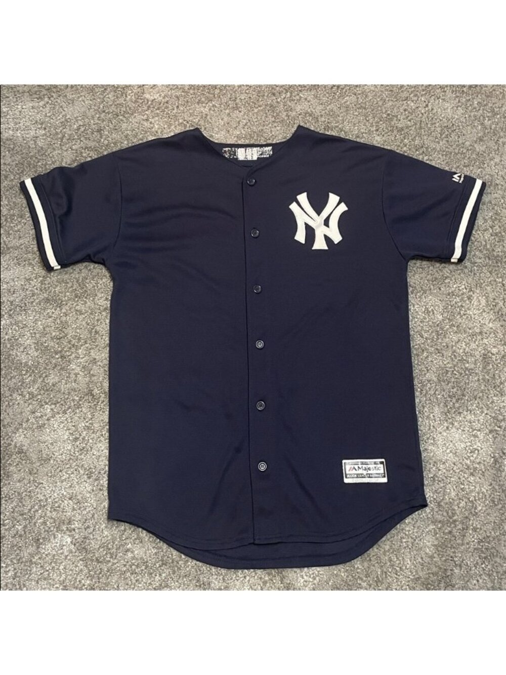 VGC New York Yankees Navy Blue Replica Jersey - Size Youth XL